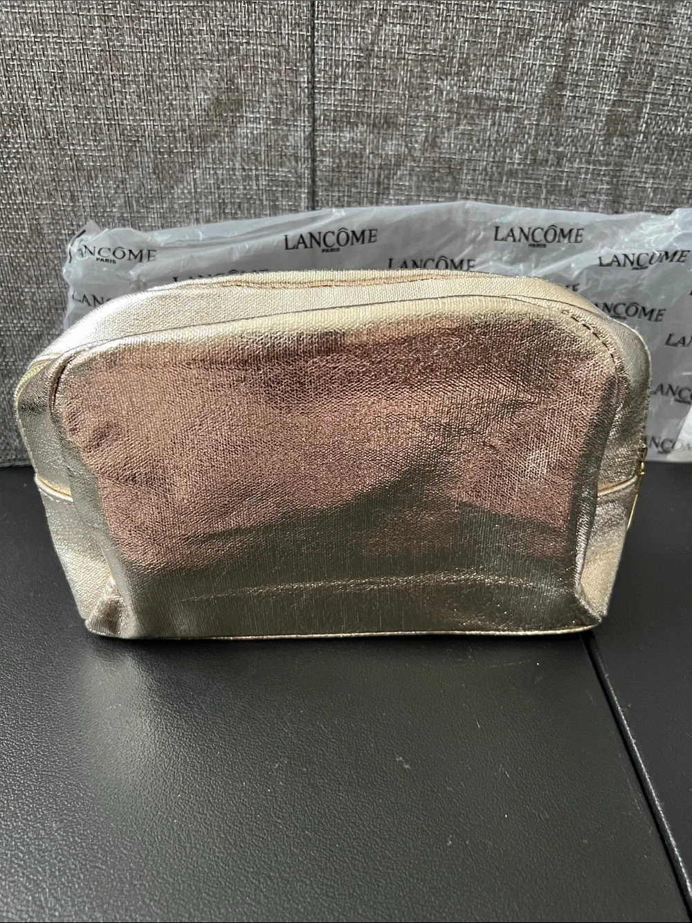 Metallic Gold Cosmetic Pouch